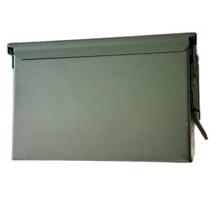 Lockable Military Heavy Metal Ammo Can Storage Box Green w/ Stencil, Brand New